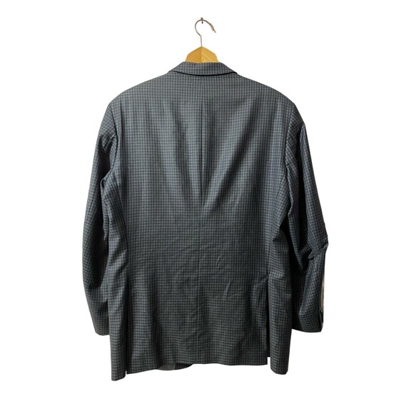 Peter Millar Blazer 44T Jacket Canada Made Check Print Gray Black Sports Coat - Picture 2 of 8